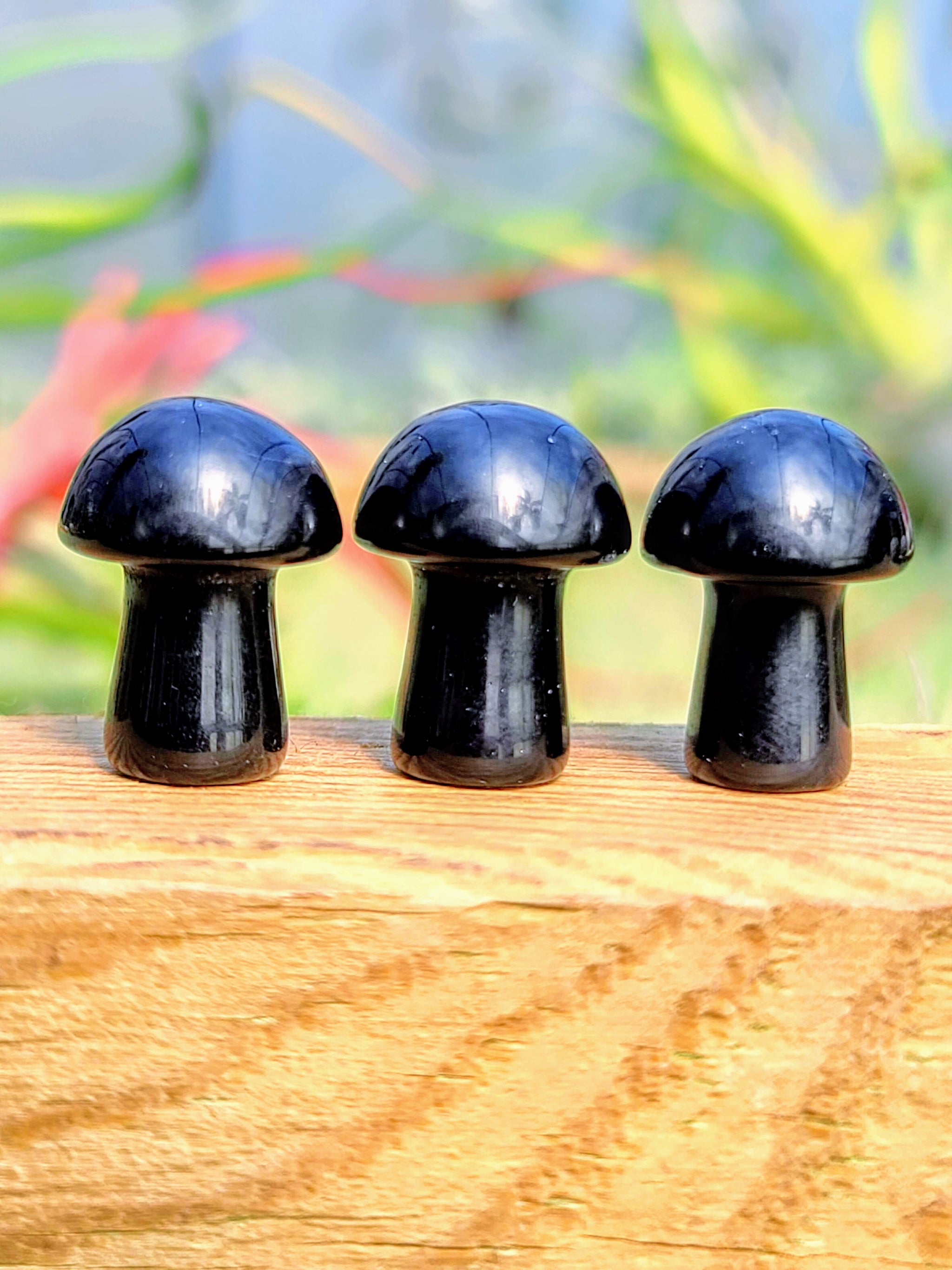 Mini Obsidian Crystal Mushroom