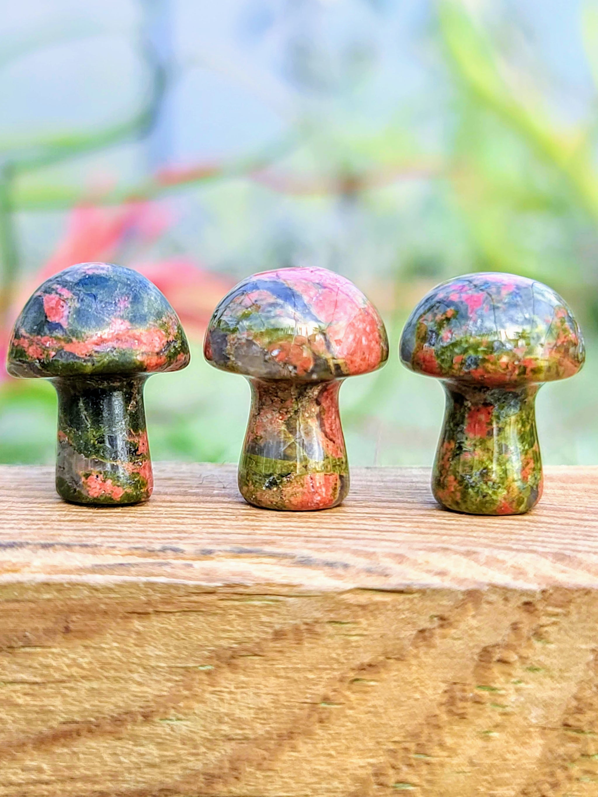 Mini Unakite Crystal Mushroom