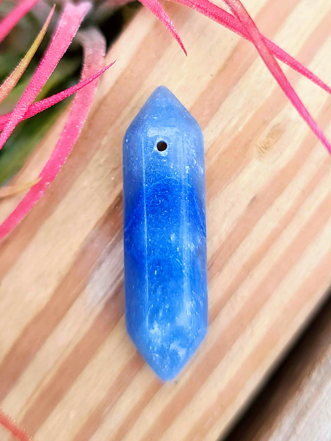 Double Terminated Blue Aventurine Crystal Pendant