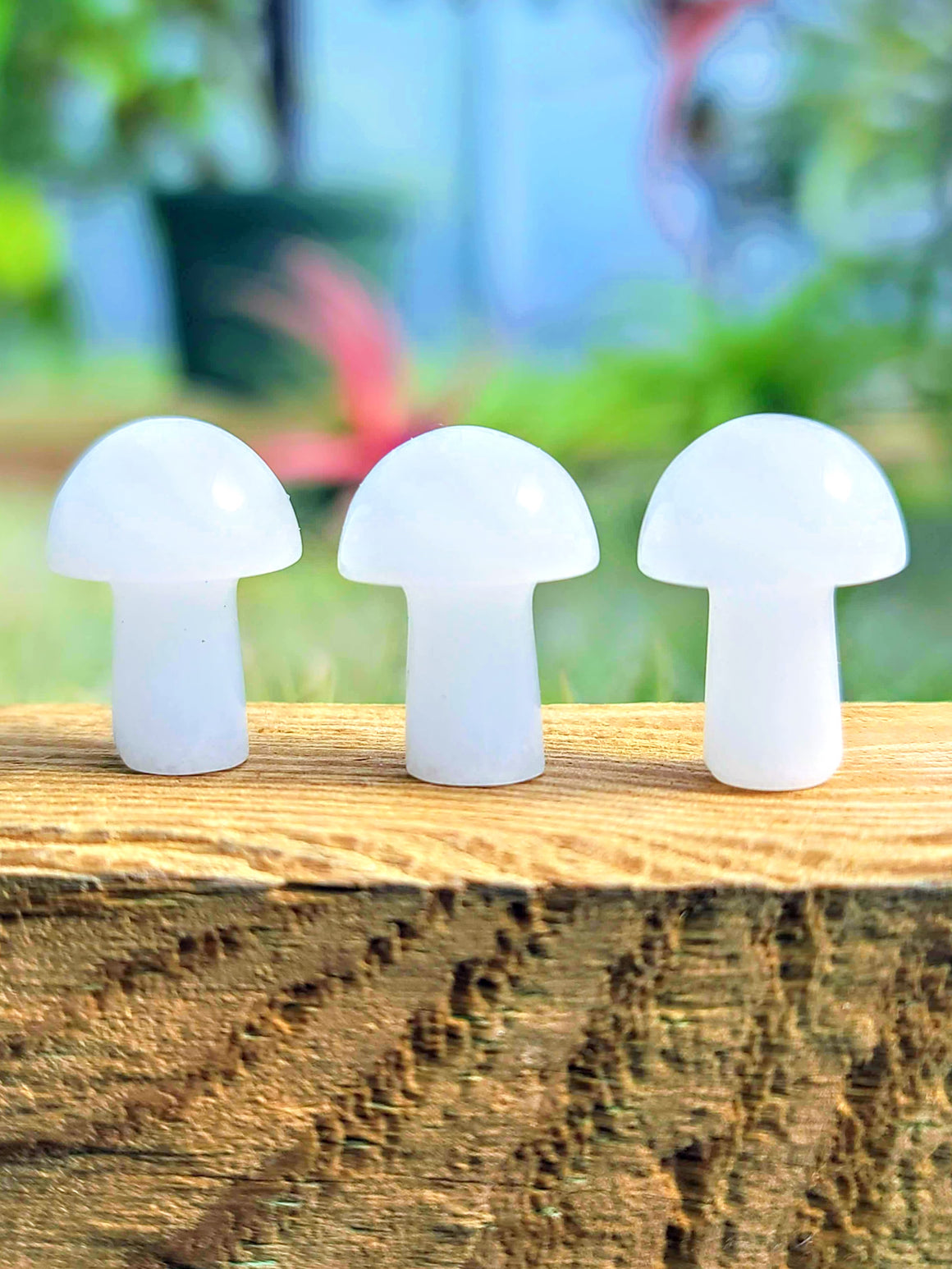 Mini White Quartz Crystal Mushroom