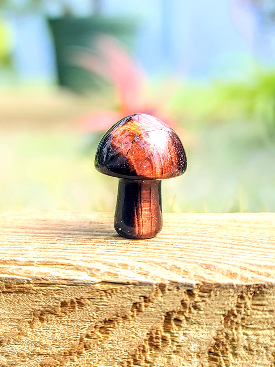 Red Tigers Eye Crystal Mushroom