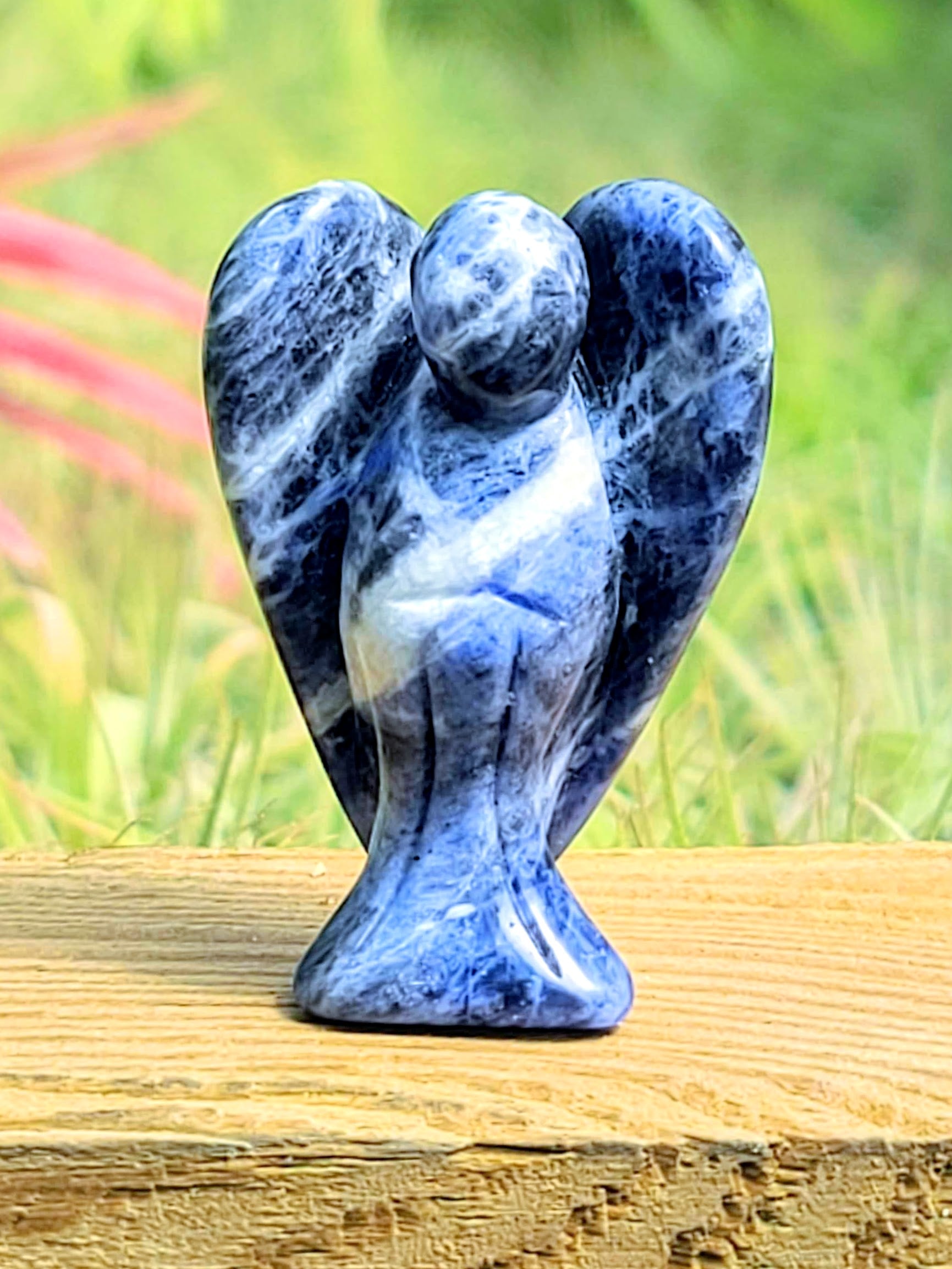 WYSIWYG Sodalite Crystal Angel Carving