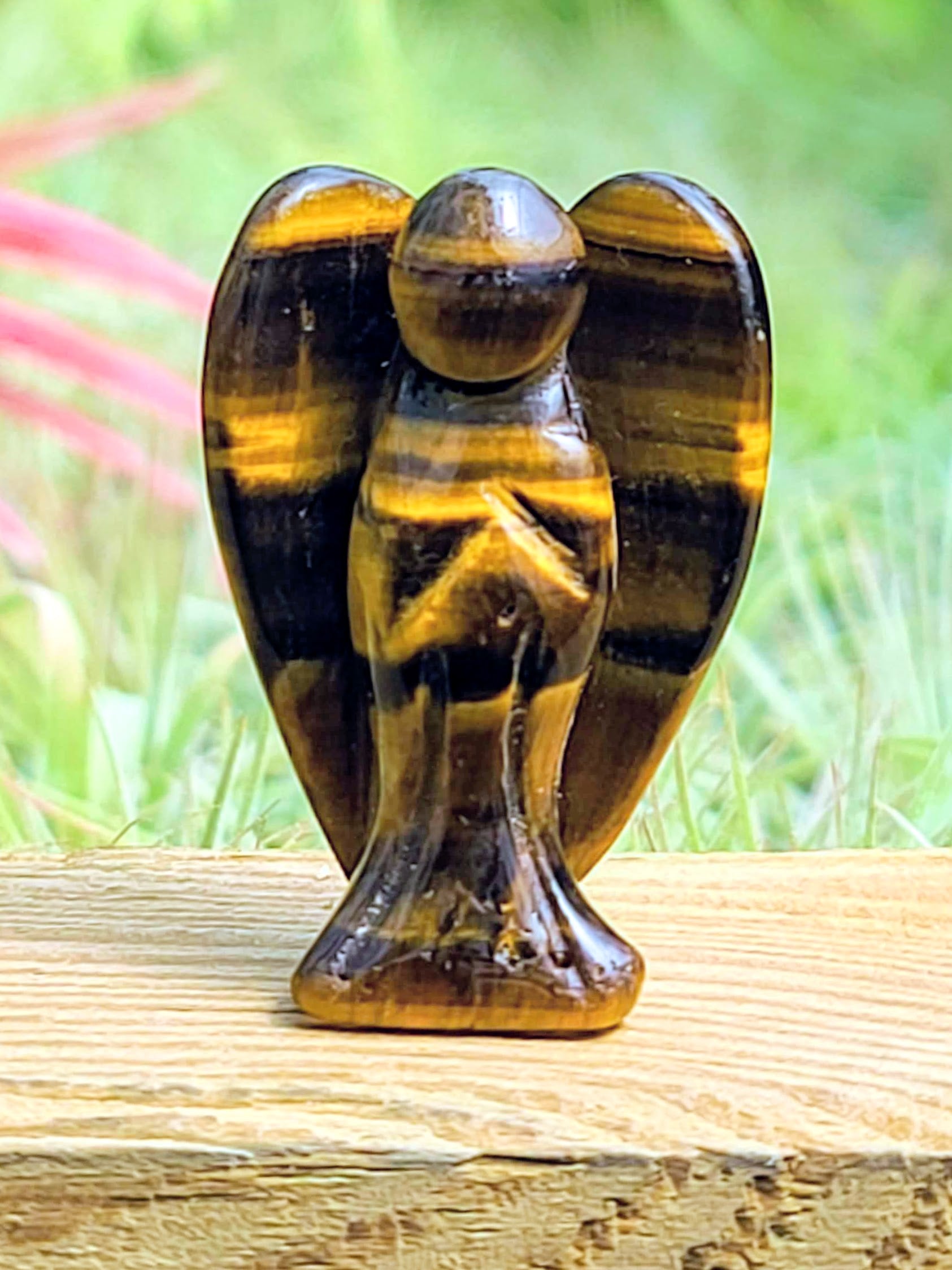 WYSIWYG Tigers Eye Crystal Angel Carving