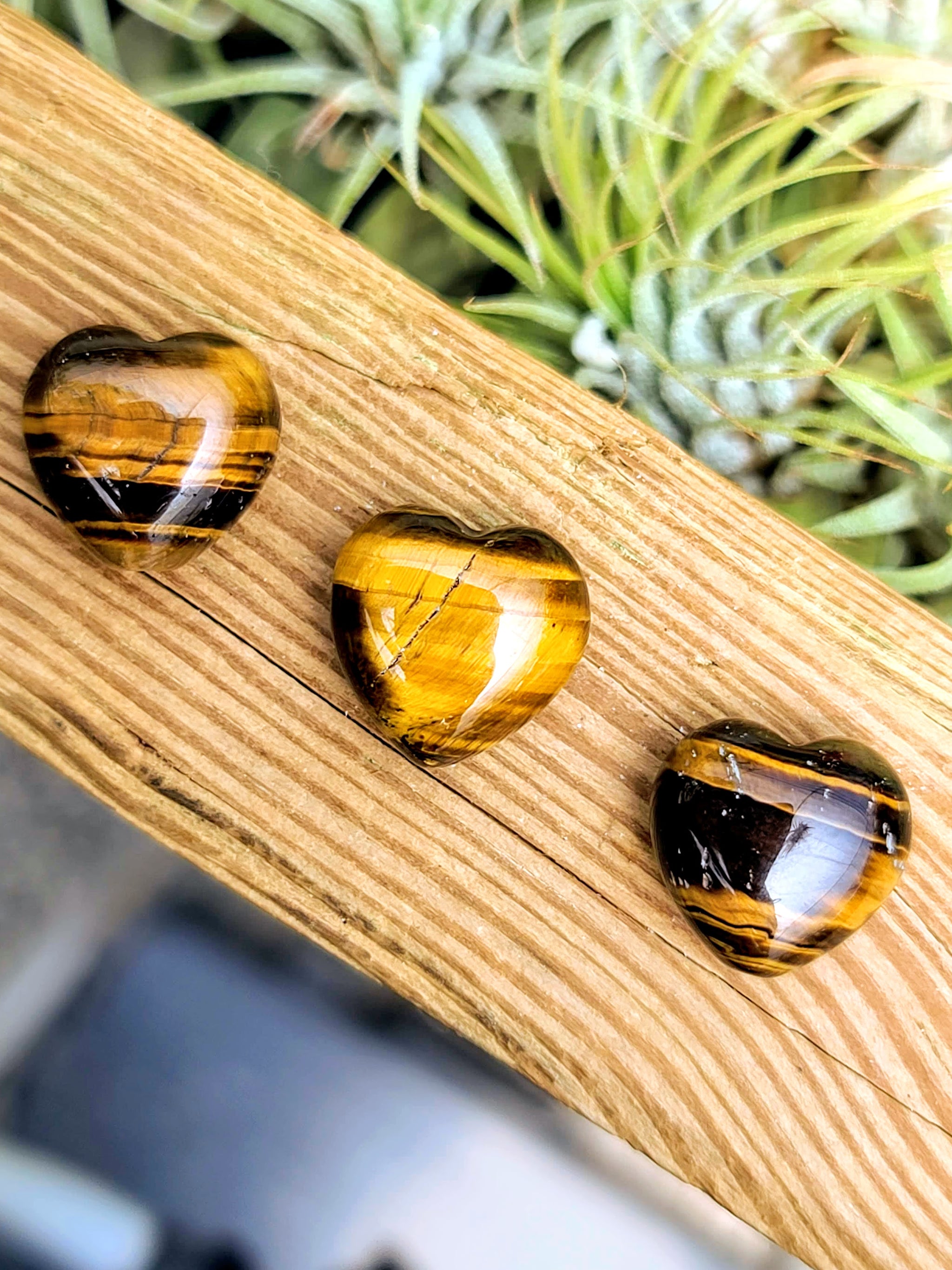 Mini Tigers Eye Crystal Heart
