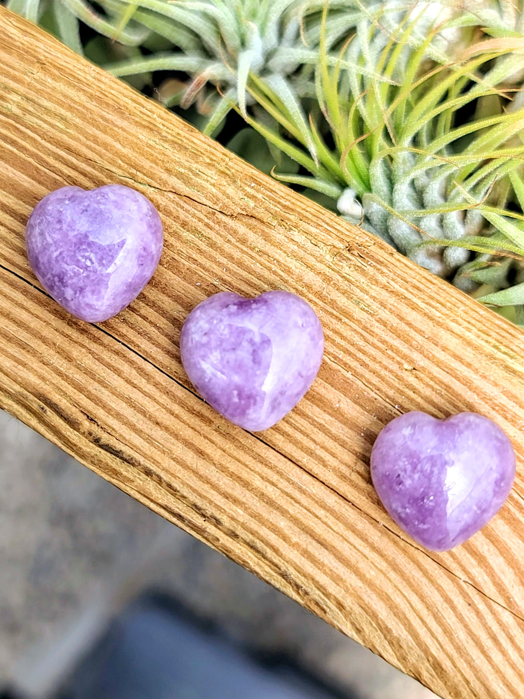 Mini Lepidolite Crystal Heart