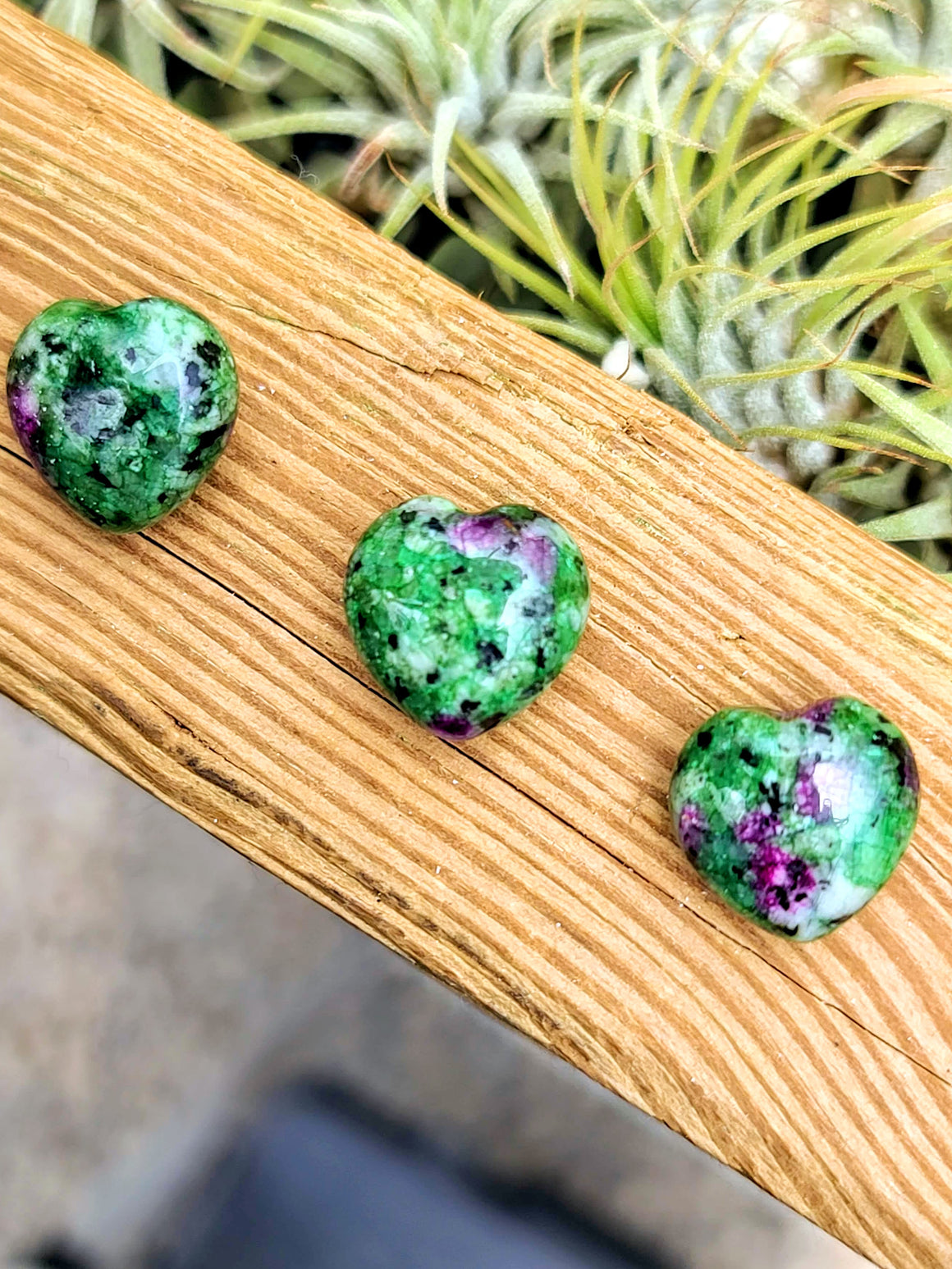 Mini Ruby Zoisite Crystal Heart