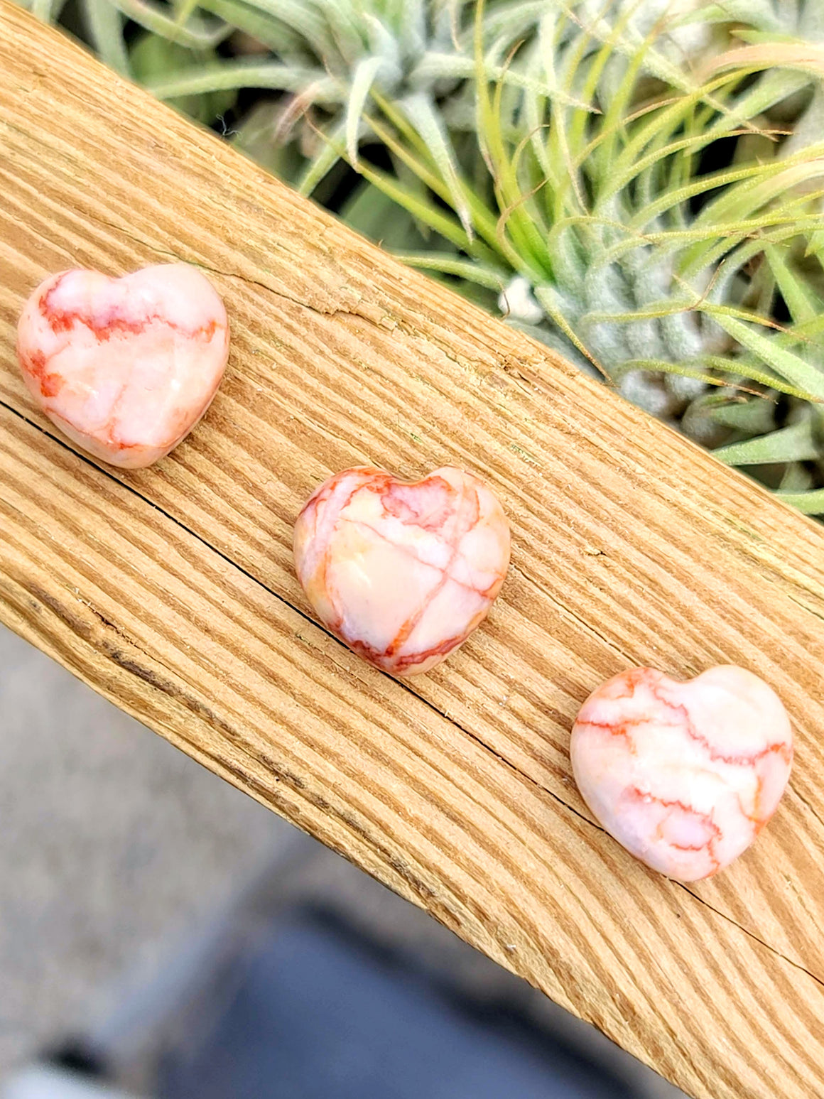 Mini Red Spider Web Jasper Crystal Heart