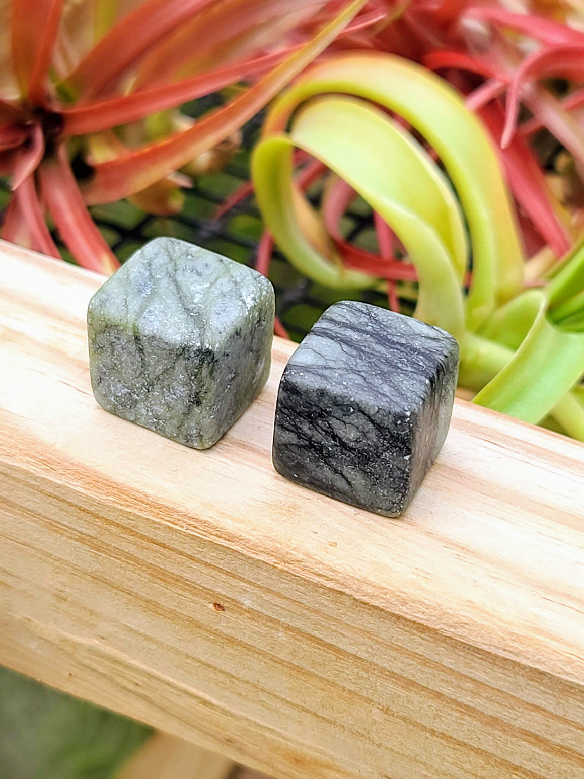 Black Spiderweb Jasper Cube