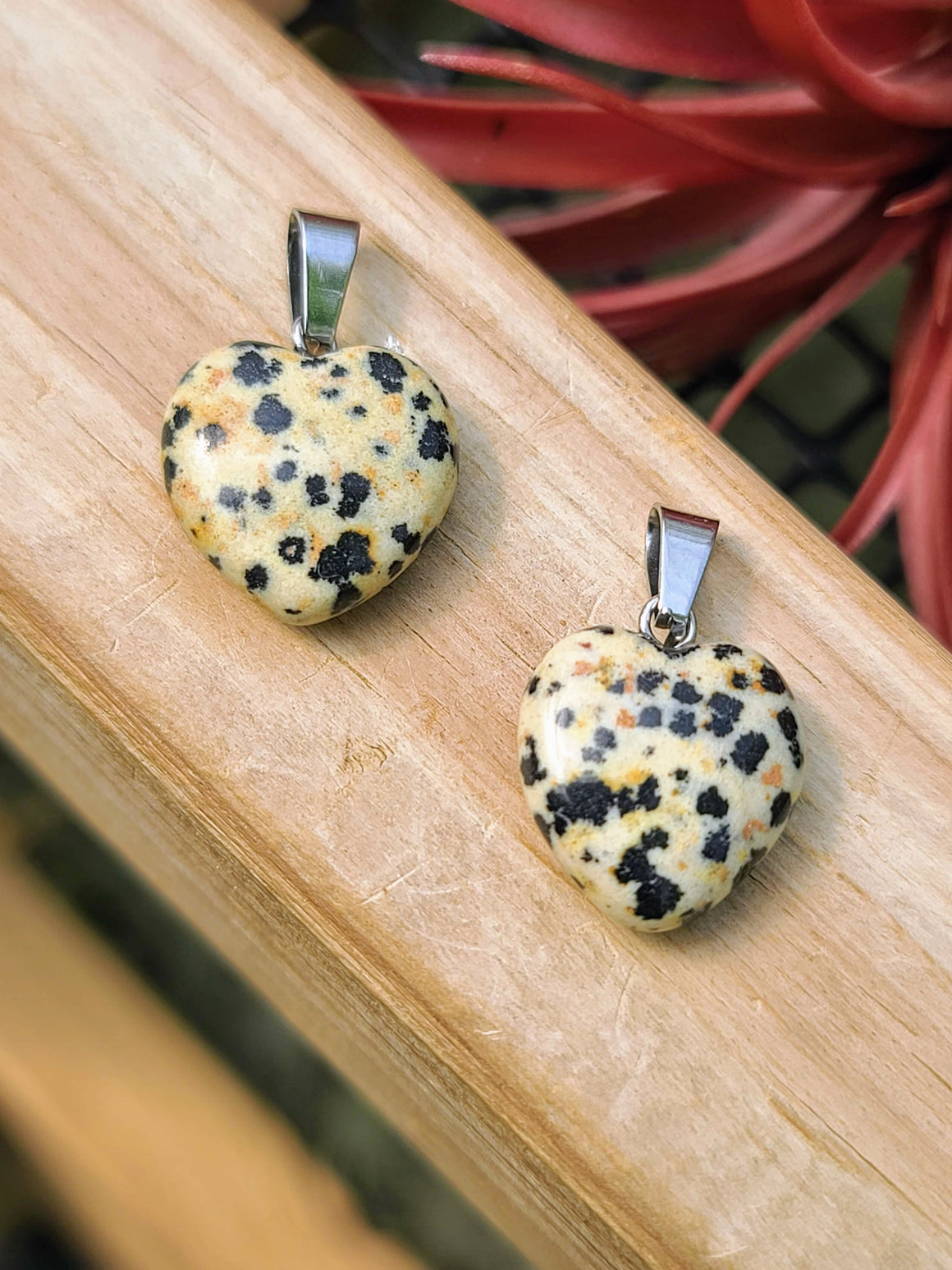 Dalmation Jasper Heart Pendant