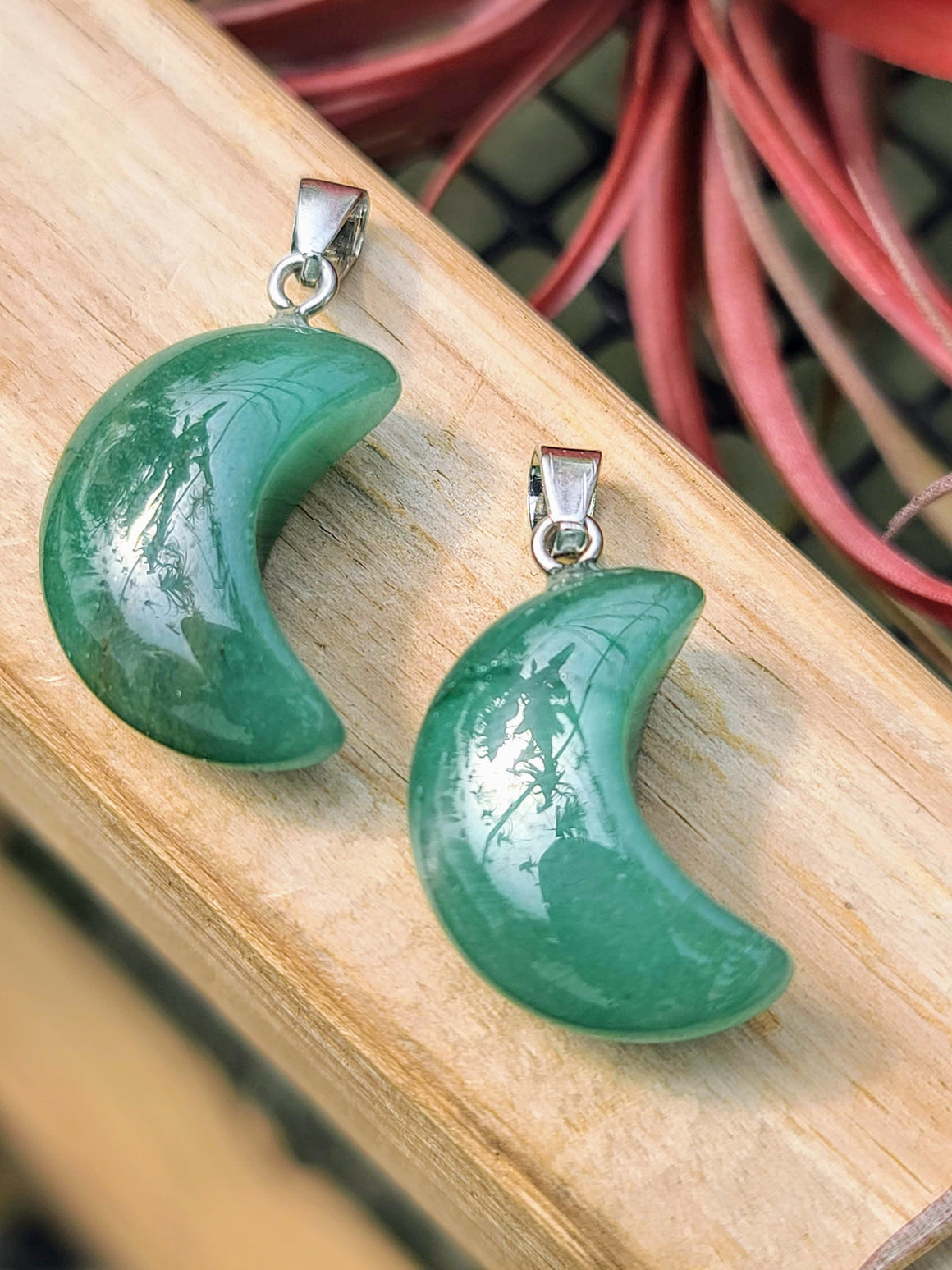 Green Aventurine Moon Pendant