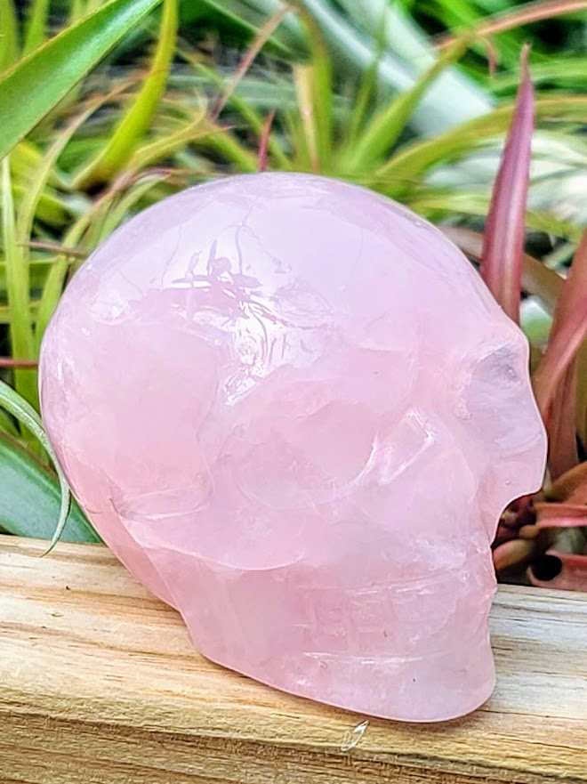 Large Rose Quartz Skull Carving