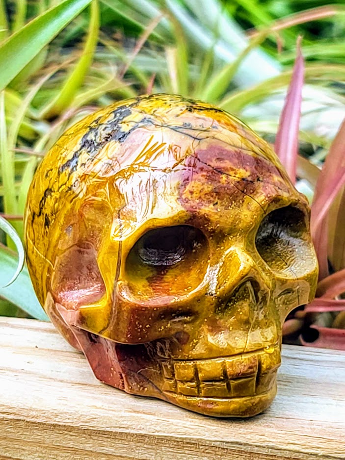 Large Ocean Jasper Skull Carving