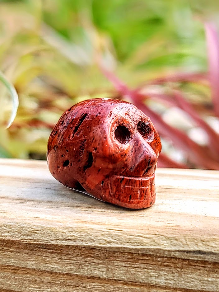 Mini Red Jasper Skull Carving