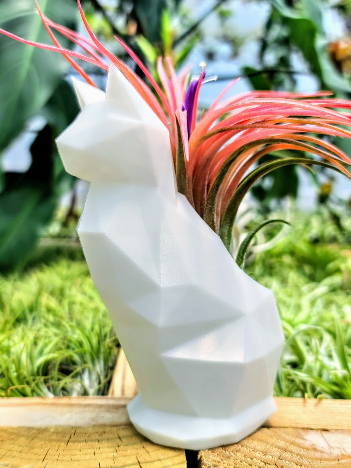 Large Glow In The Dark Cat 3D Printed Holder w/ Victoriana