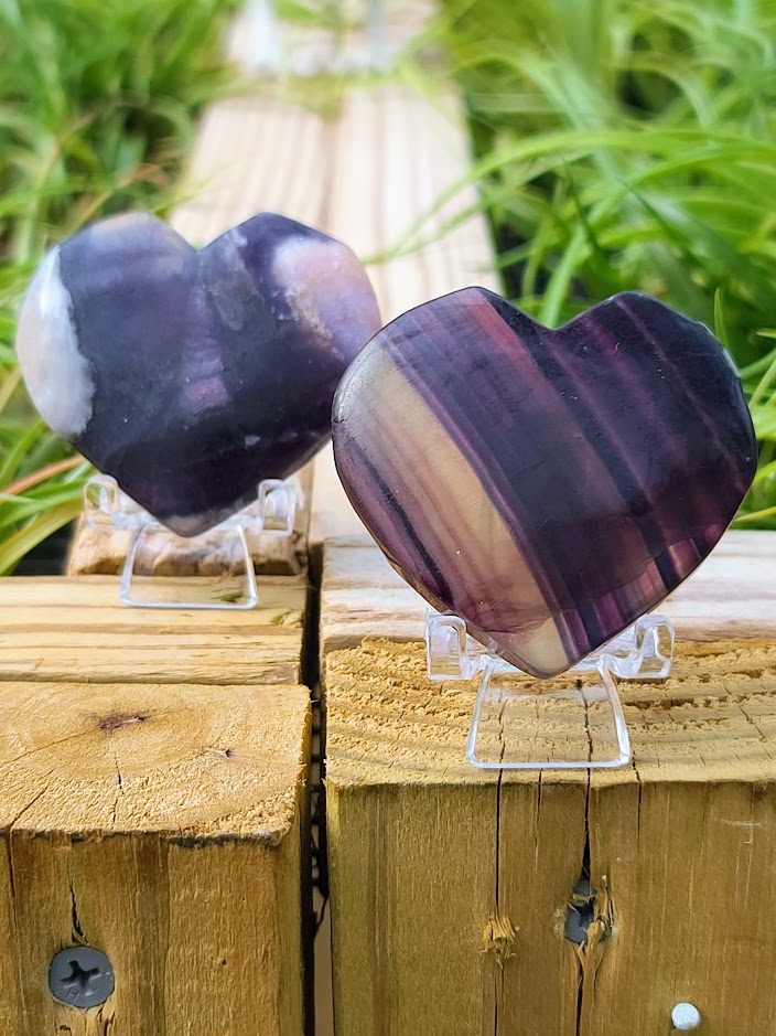 Fluorite Crystal Heart