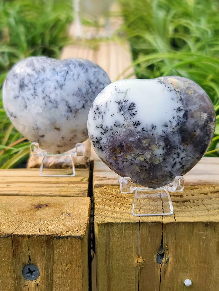 Dendritic Agate Crystal Heart