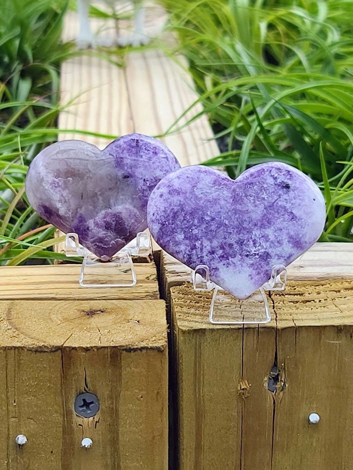 Lepidolite Crystal Heart