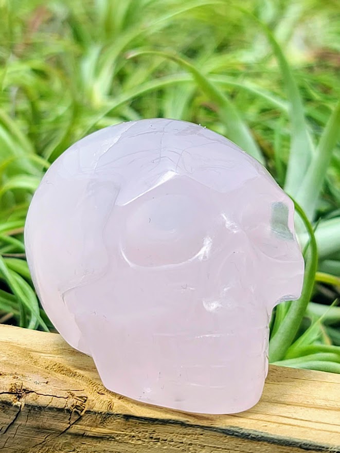 Large Rose Quartz Skull Carving