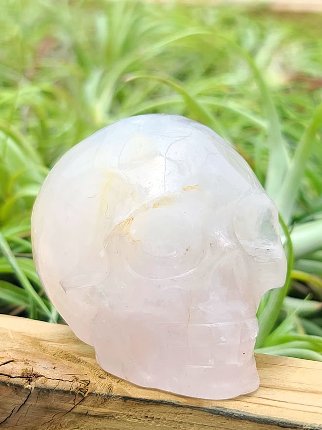 Large Rose Quartz Skull Carving