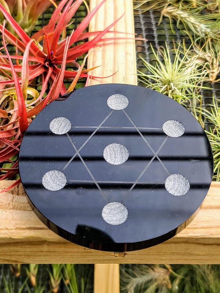 Medium Black Crystal Mini Sphere Stand