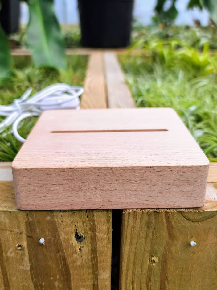 Square Light Up Wooden Stand