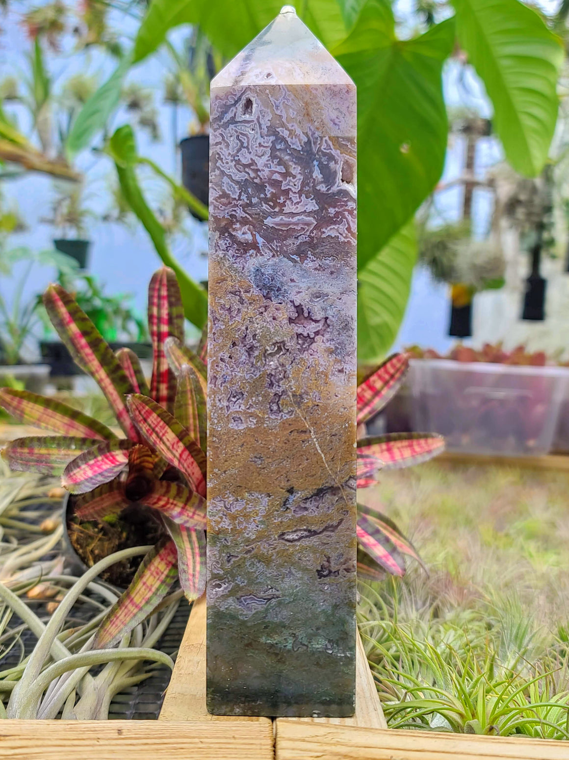 WYSIWYG- Purple Moss Agate Tower