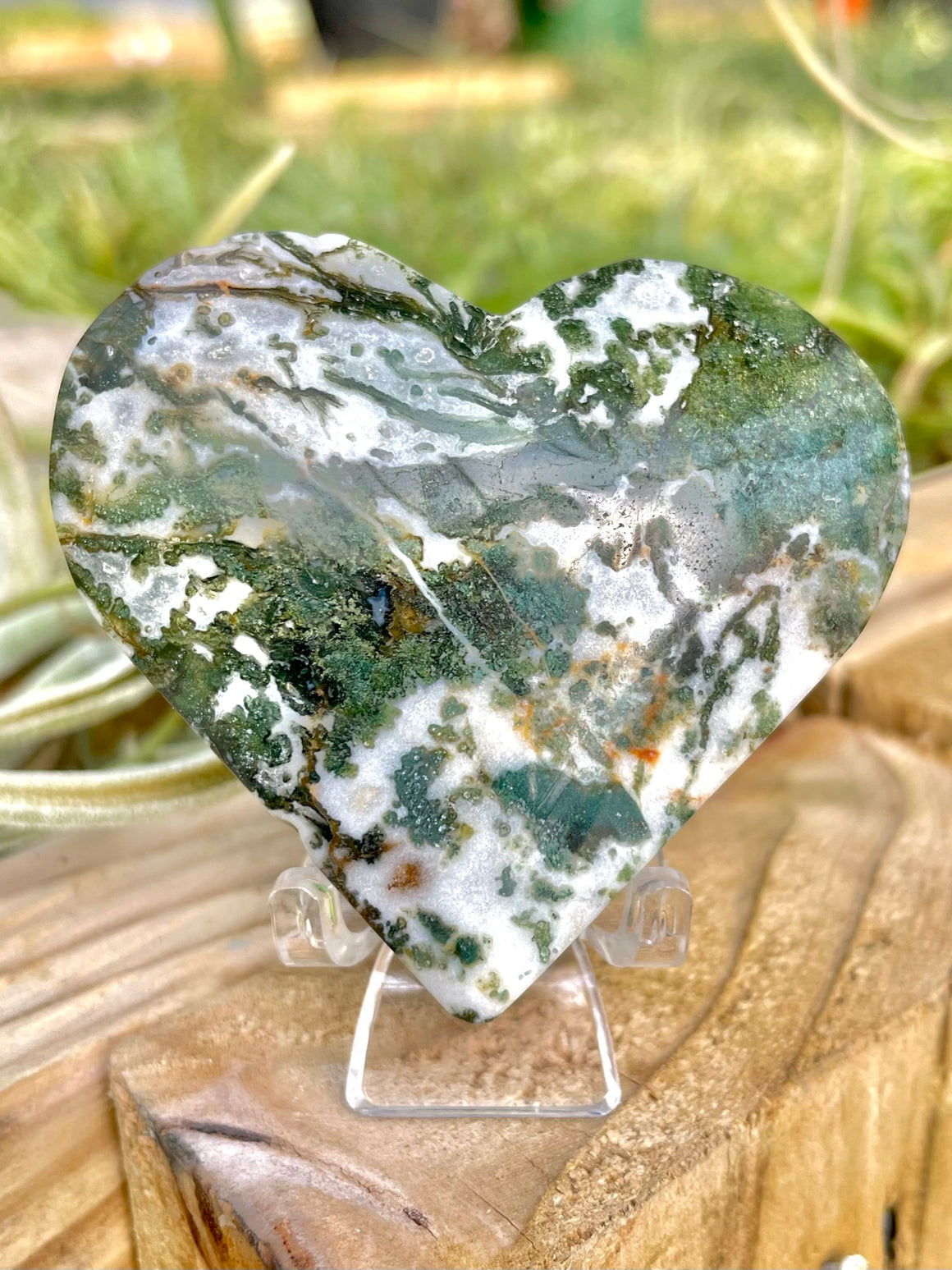 WYSIWYG- Moss Agate Heart