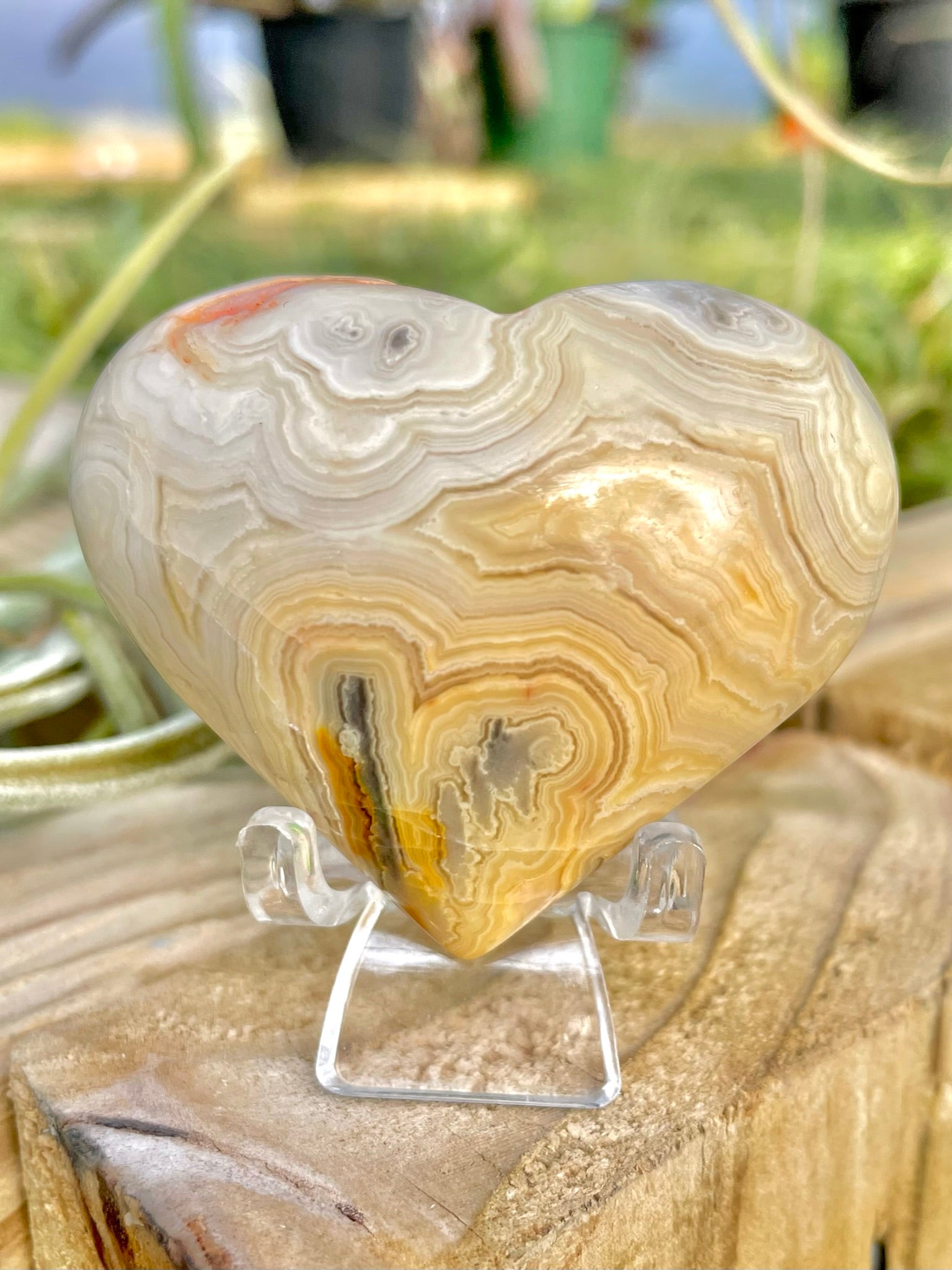 WYSIWYG- Crazy Lace Agate Heart