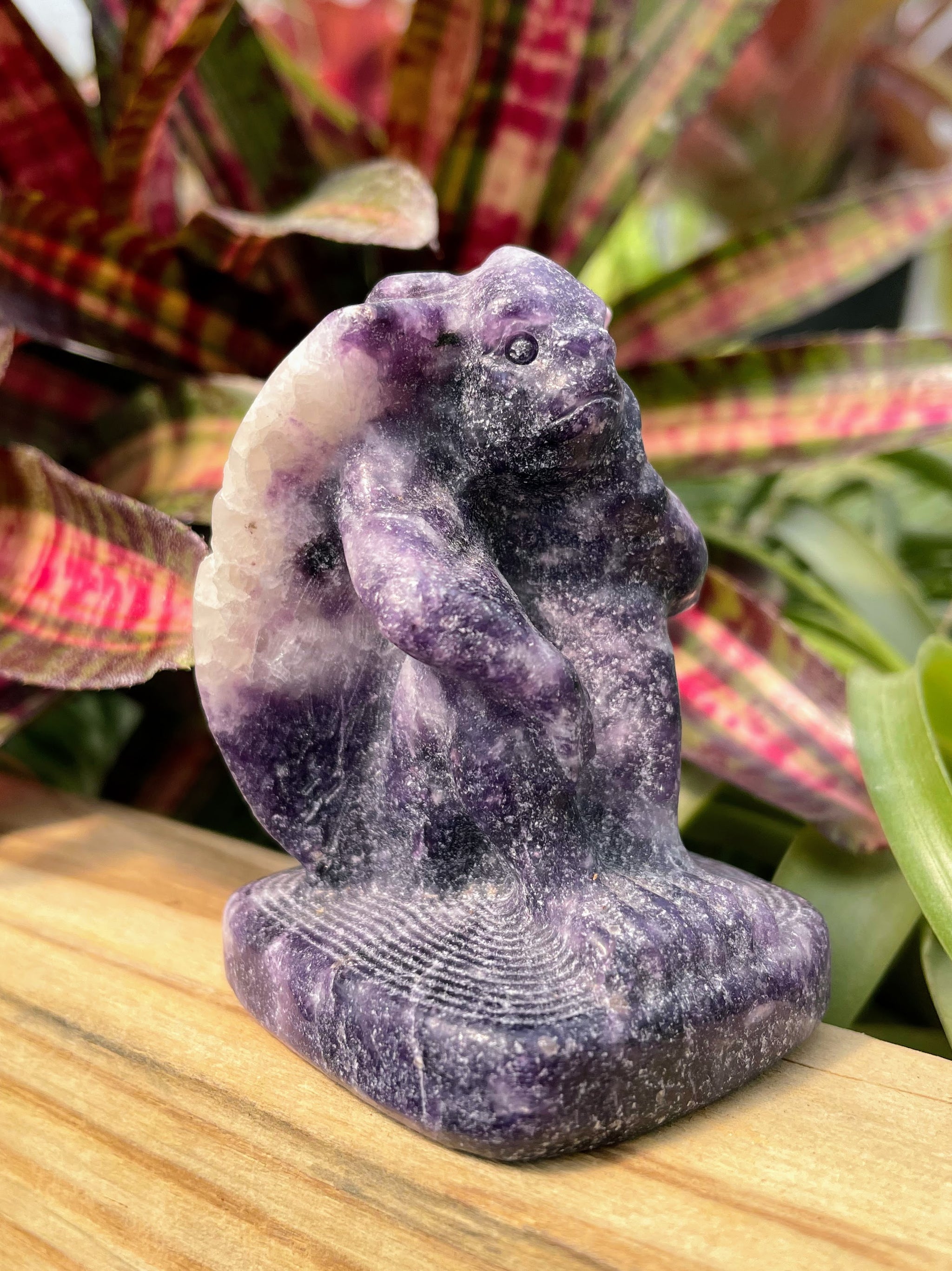 Lepidolite Gargoyle Crystal Carving