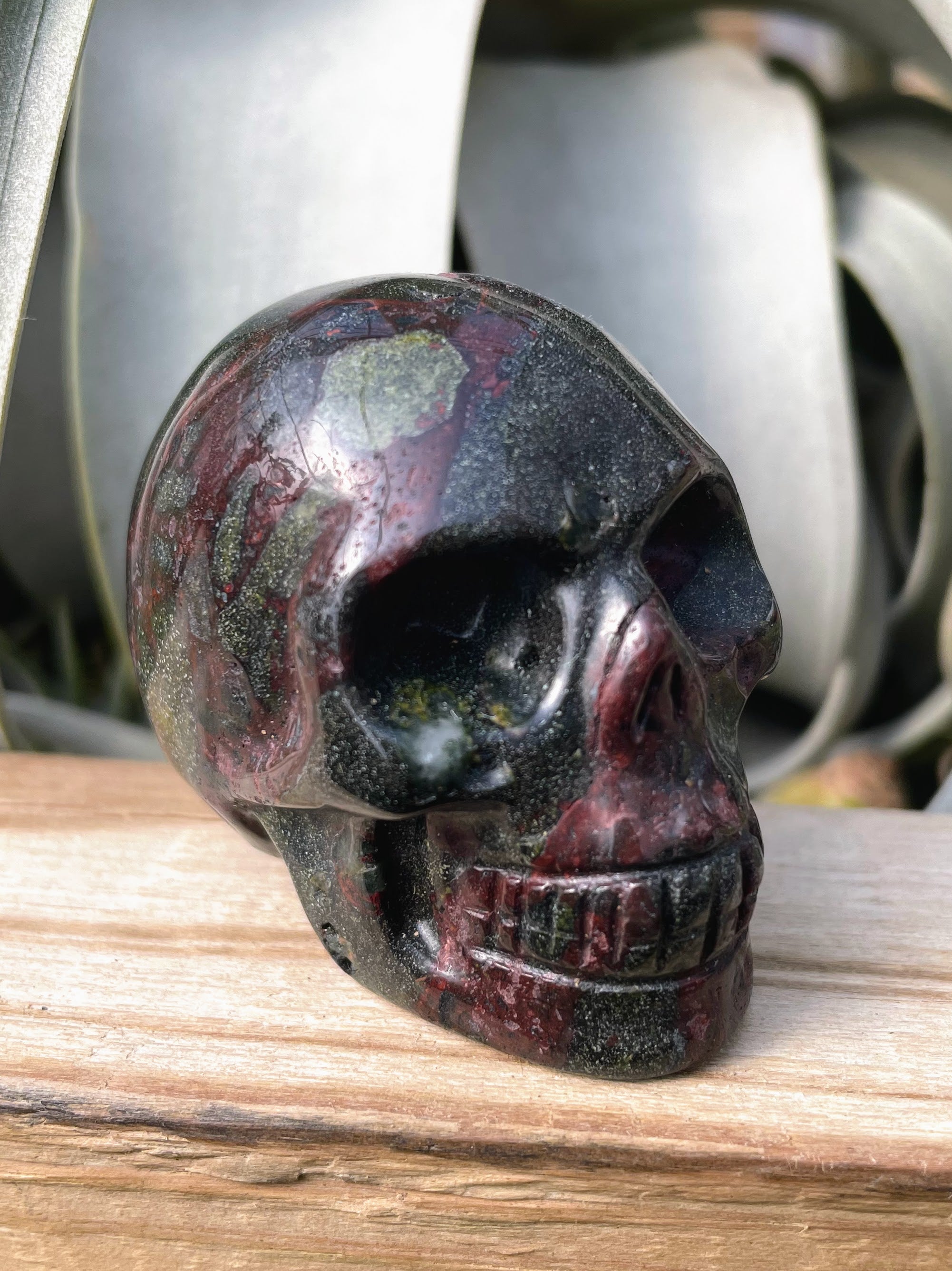 Medium Dragon Blood Skull Carving