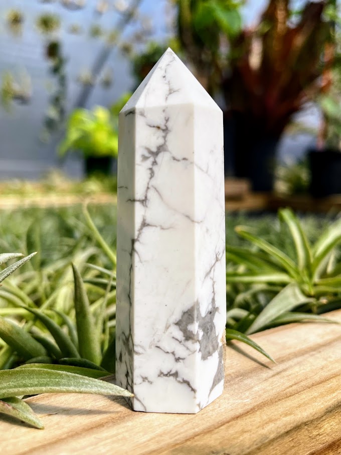 Howlite Crystal Point