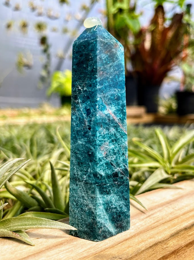 Blue Apatite Crystal Point