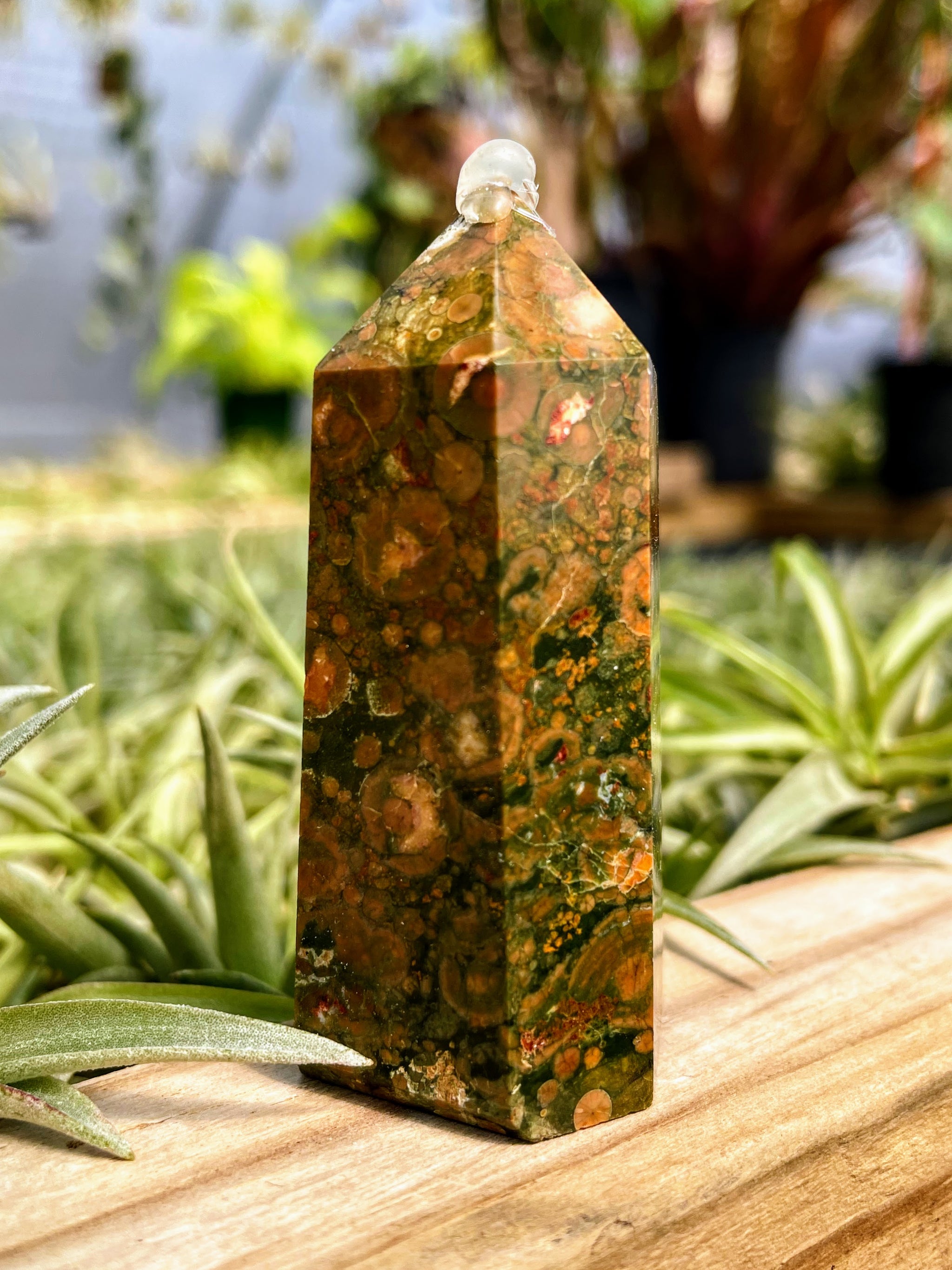 Rainforest Jasper Crystal Point