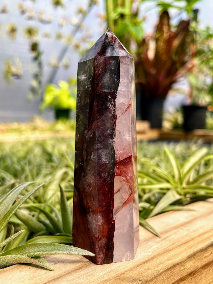 Fire Quartz Crystal Point
