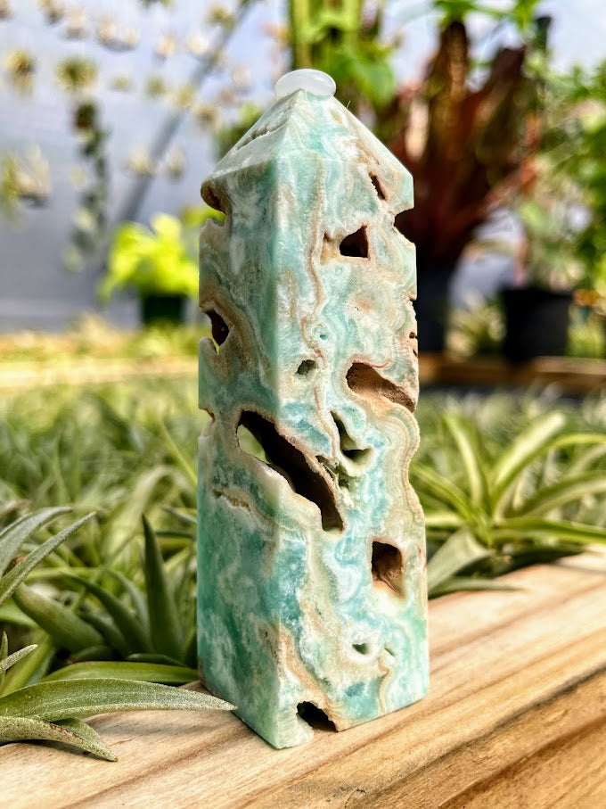 Blue Aragonite Crystal Point