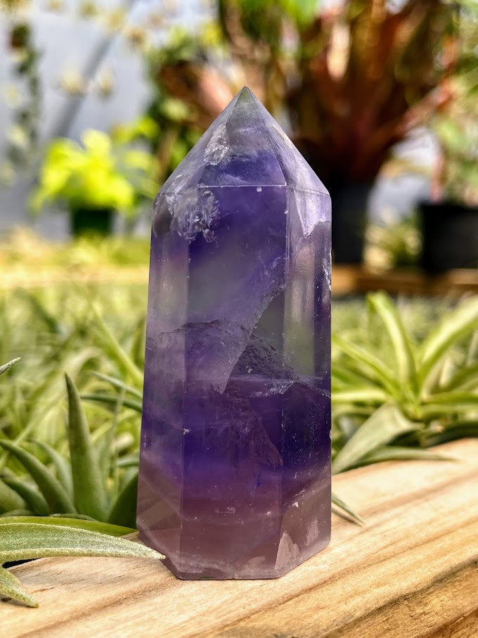 Purple Fluorite Crystal Point