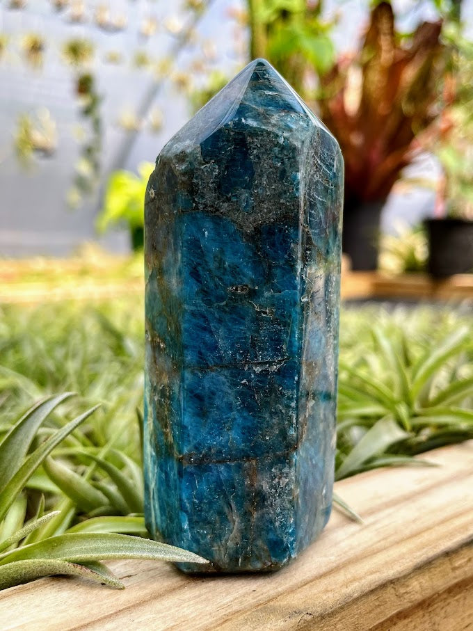 Blue Apatite Crystal Point
