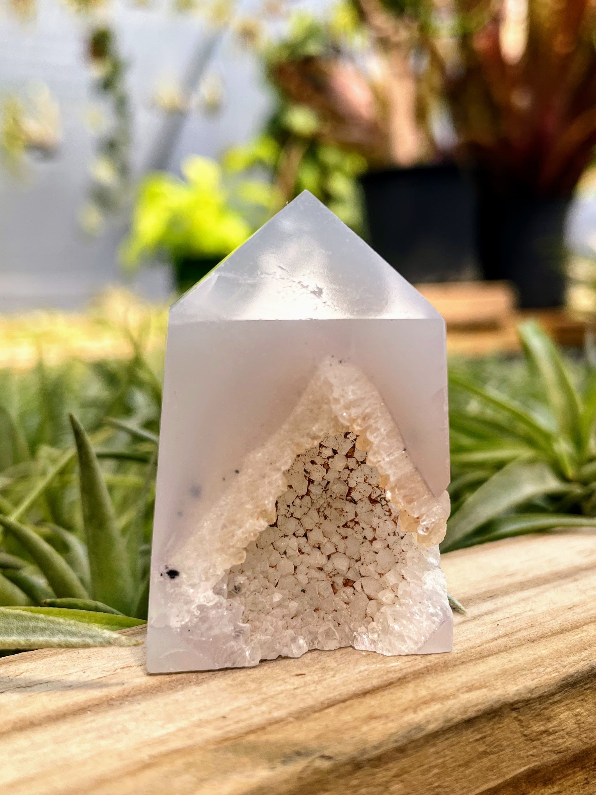 Druzy Agate Crystal Point