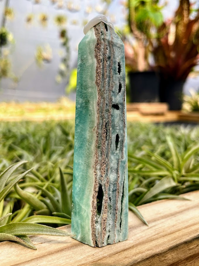 Blue Aragonite Crystal Point