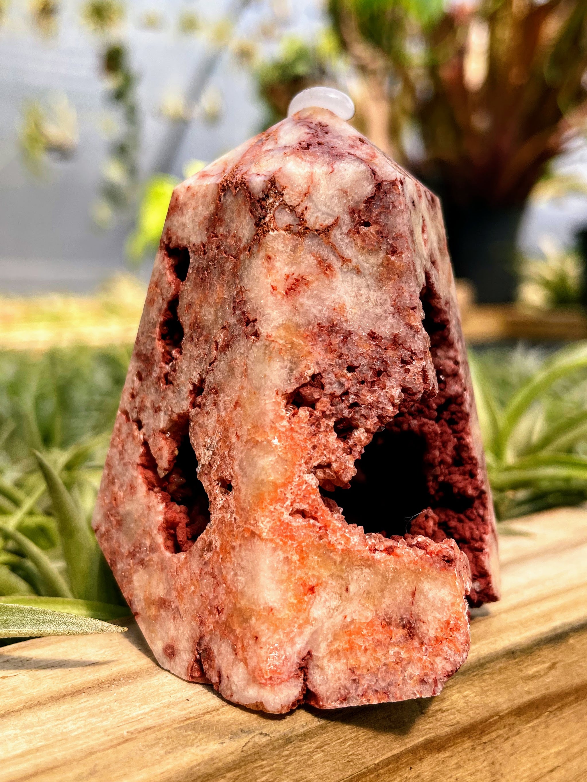 Druzy Rose Quartz Crystal Point