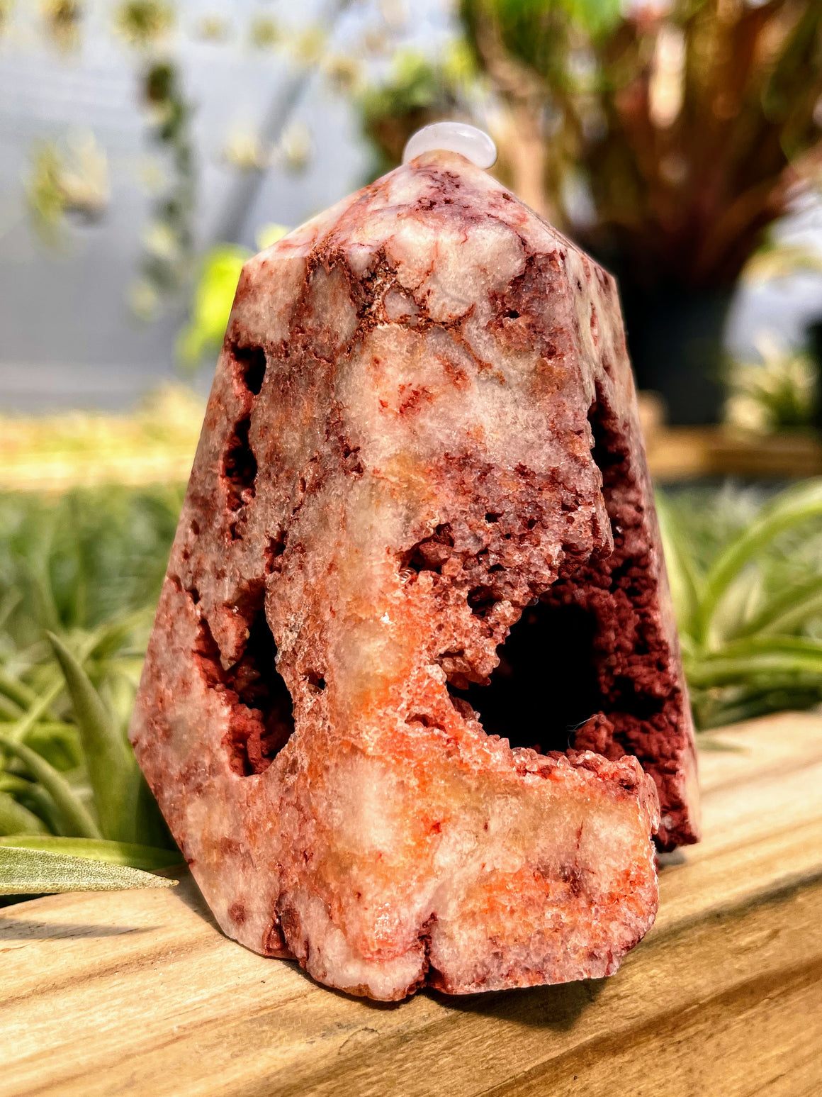 Druzy Rose Quartz Crystal Point