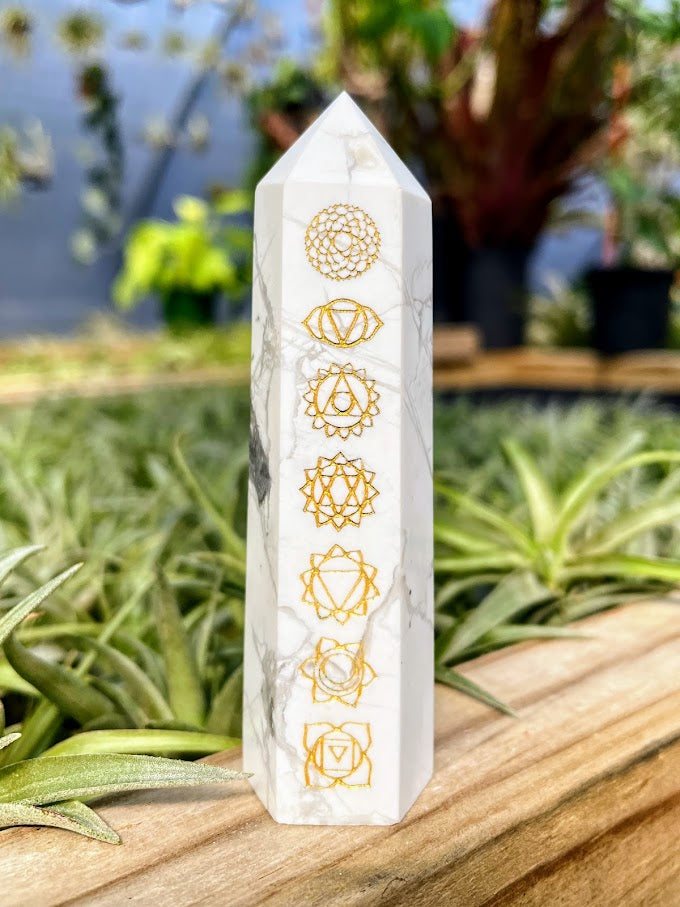 Chakra Howlite Crystal Point