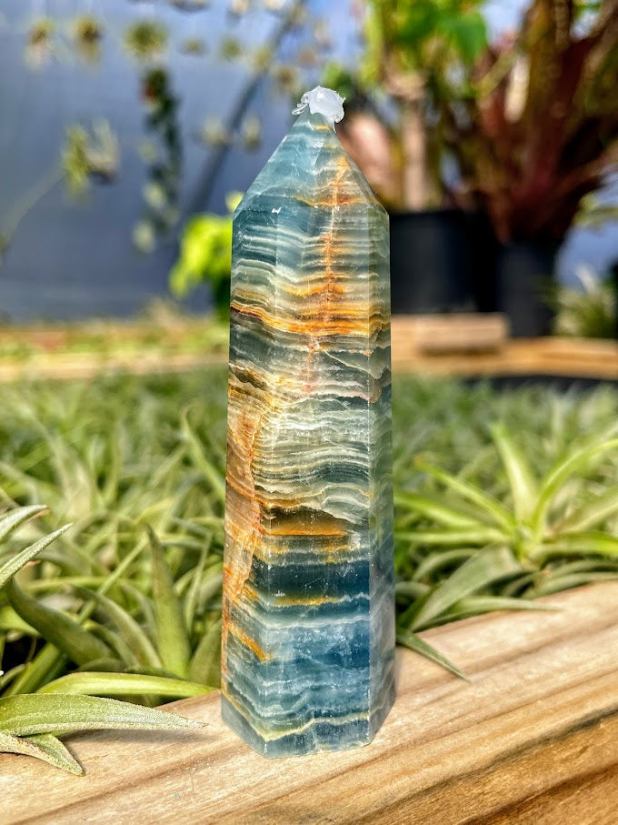 Blue Onyx Crystal Point