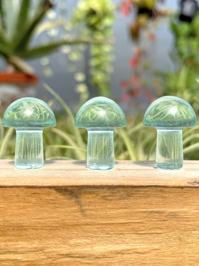 Mini Blue Smelting Quartz Crystal Mushroom