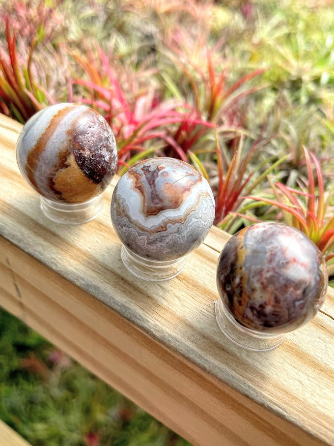 Crazy Lace Agate Mini Sphere