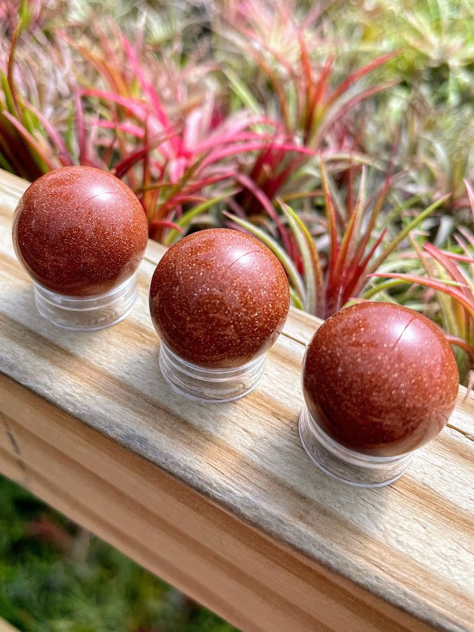 Red Goldstone Mini Sphere