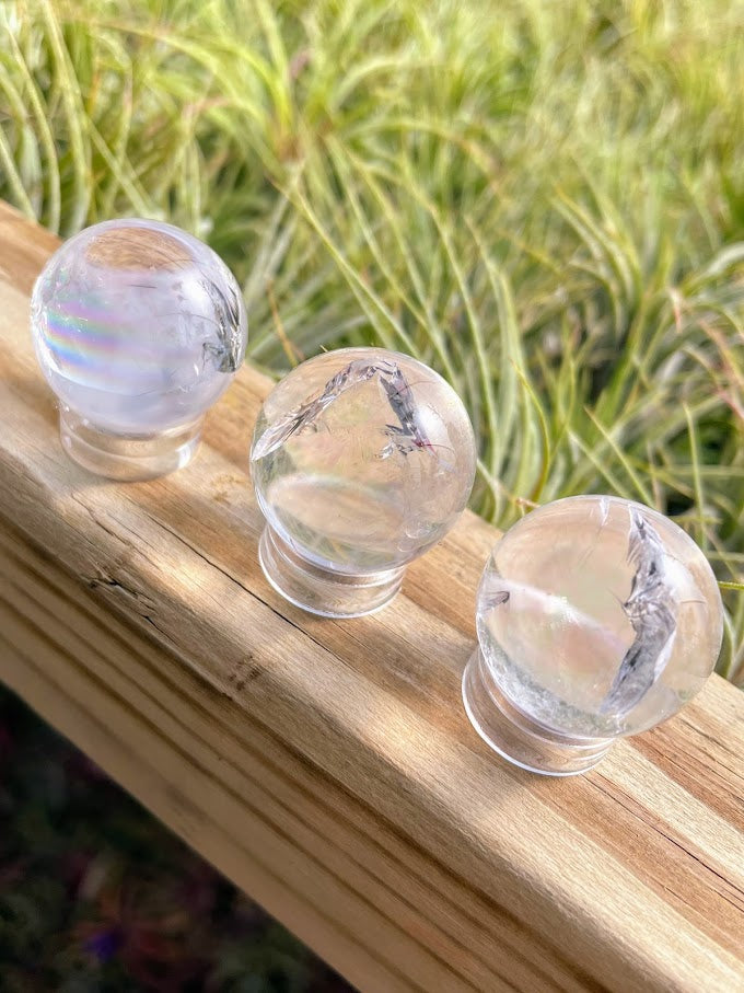 Rainbow Clear Quartz Mini Sphere