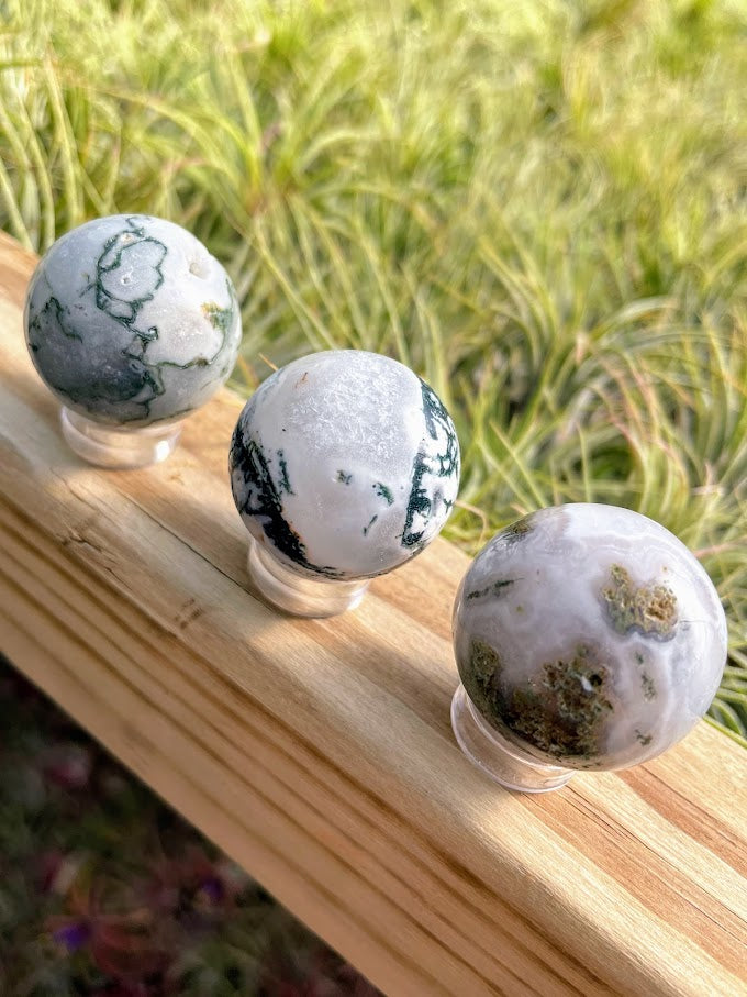 Moss Agate Mini Sphere