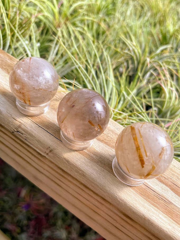 Golden Rutilated Quartz Mini Sphere