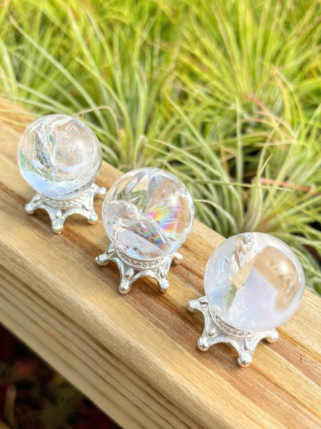 Rainbow Clear Quartz Mini Sphere
